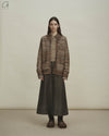 SWAYING 24 Autumn and Winter Mohair Gradient Cuffs Crochet Jacket SW-SW24AW1T95-HZ Flower Brown
